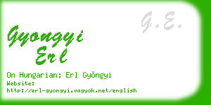 gyongyi erl business card