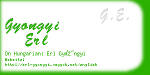 gyongyi erl business card